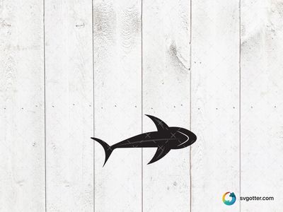 Shark Silhouette, Best for ocean lovers, best on t-shirt, best to be applied with screen printing