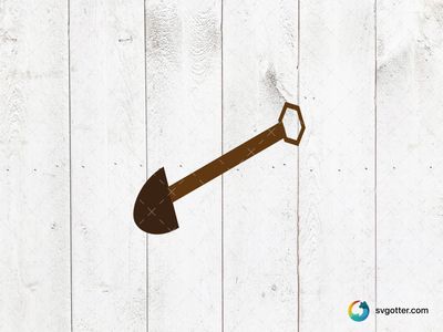 Shovel Illustration, Best for gardener, best on wall art, best to be applied with print and cut