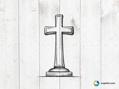 Simple Cross Illustration, Best for Christians, best on wall art, best to be applied with engraving