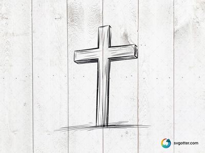 Simple Cross Illustration, Best for Christians, best on wall art, best to be applied with print and cut