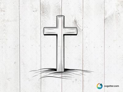 Simple Cross Silhouette, Best for Christians, best on wall art, best to be applied with engraving