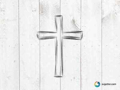 Simple Cross Sketch, Best for Christians, best on wall art, best to be applied with engraving