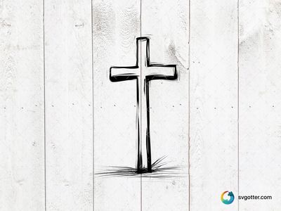 Simple Cross Sketch, Best for Christians, best on wall art, best to be applied with engraving