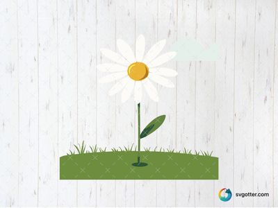 Simple Daisy Illustration, Best for gardener, best on wall art, best to be applied with print and cut