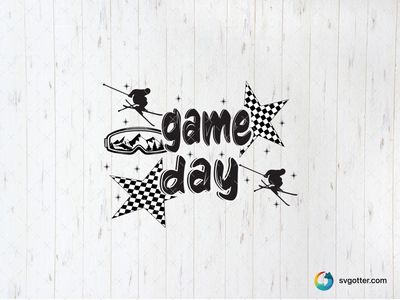 Ski Game Day Design, Best for sports fans, best on t-shirt, best to be applied with heat transfer vinyl