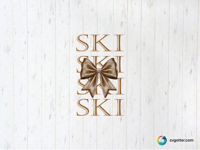 Skiing Bow Design, Best for winter sports fans, best on sweatshirt, best to be applied with heat transfer vinyl
