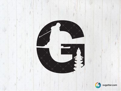 Skiing Letter G Design, Best for winter sports fans, best on t-shirt, best to be applied with screen printing