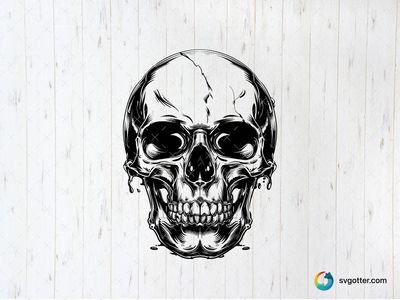 Skull Outline Design, Best for horror enthusiasts, best on t-shirt, best to be applied with screen printing
