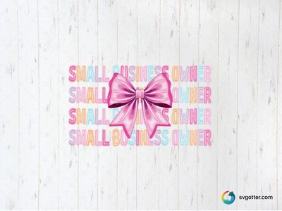 Small Business Owner Bow, Best for small business owners, best on t-shirt, best to be applied with heat transfer vinyl
