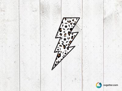 Soccer Leopard Lightning Bolt Icon, Best for sports fans, best on t-shirt, best to be applied with heat transfer vinyl