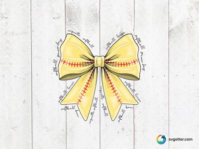 Softball Coquette Bow, Best for sports fan, best on t-shirt, best to be applied with heat transfer vinyl
