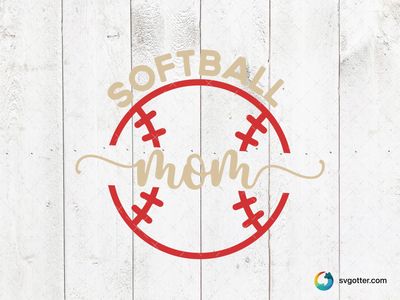 Softball Mom Design, Best for mom, best on t-shirt, best to be applied with heat transfer vinyl