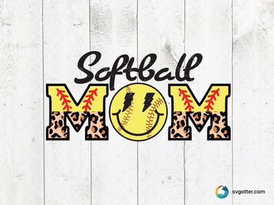 Softball Mom Design, Best for mom, best on t-shirt, best to be applied with heat transfer vinyl