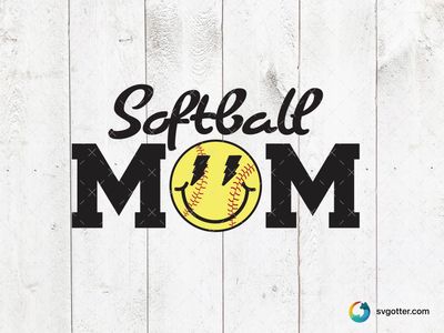 Softball Mom Design, Best for mom, best on t-shirt, best to be applied with heat transfer vinyl