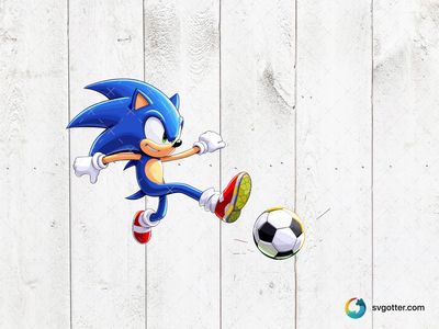 Sonic Playing Soccer, Best for gamers, best on t-shirt, best to be applied with sublimation