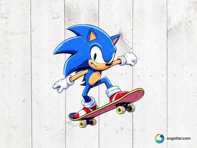 Sonic Skateboarding, Best for gamers, best on t-shirt, best to be applied with sublimation