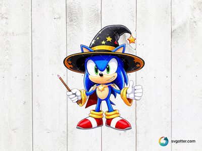 Sonic the Wizard, Best for gamers, best on t-shirt, best to be applied with sublimation