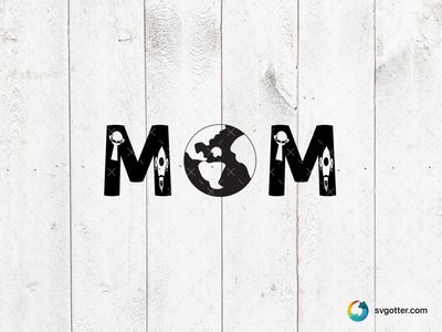 Space Mom Design, Best for moms, best on t-shirt, best to be applied with heat transfer vinyl