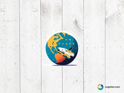 Spaceship Orbiting Earth, Best for space enthusiasts, best on wall art, best to be applied with sublimation