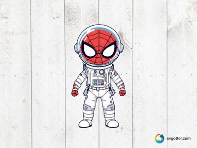 Spiderman Astronaut, Best for superhero fans, best on t-shirt, best to be applied with sublimation