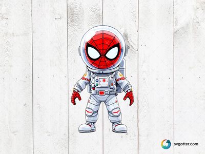 Spiderman Astronaut, Best for comic enthusiasts, best on t-shirt, best to be applied with sublimation