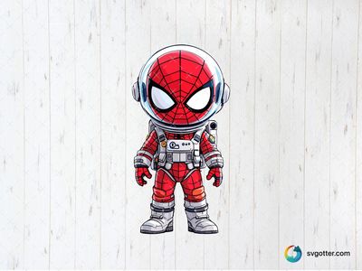 Spiderman Astronaut, Best for comic enthusiasts, best on t-shirt, best to be applied with sublimation
