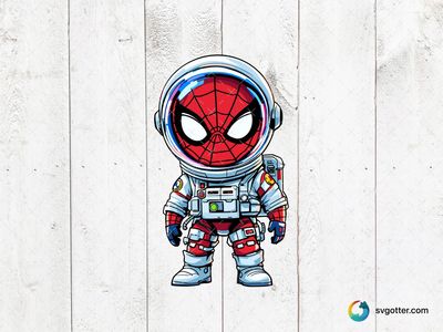 Spiderman Astronaut, Best for superhero fans, best on t-shirt, best to be applied with sublimation