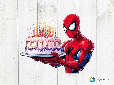 Spiderman Birthday Celebration, Best for superhero fans, best on wall art, best to be applied with print and cut