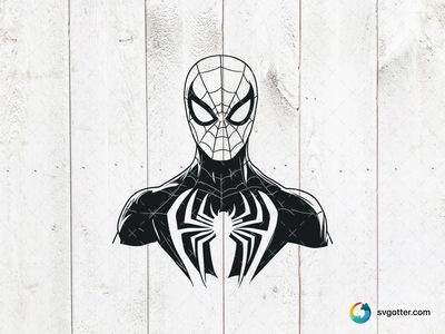 Spiderman Black Suit Silhouette, Best for superhero fans, best on t-shirt, best to be applied with screen printing