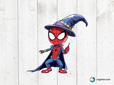 Spiderman Wizard, Best for superhero fans, best on t-shirt, best to be applied with sublimation