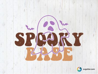 Spooky Babe Ghost Design, Best for Halloween enthusiasts, best on t-shirts, best to be applied with heat transfer vinyl