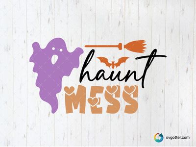 Spooky Ghost and Bat Design, Best for Halloween enthusiasts, best on t-shirts, best to be applied with heat transfer vinyl