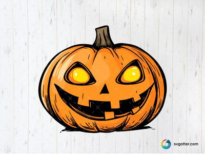 Spooky Jack-o'-Lantern, Best for Halloween enthusiasts, best on t-shirts, best to be applied with heat transfer vinyl