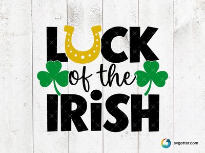 St Patrick's Day Luck, Best for holiday enthusiast, best on t-shirt, best to be applied with heat transfer vinyl