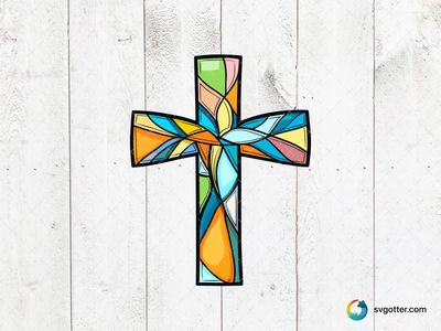 Stained Glass Cross, Best for christian, best on wall art, best to be applied with sublimation