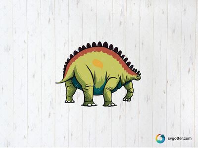 Stegosaurus Illustration, Best for child, best on t-shirt, best to be applied with sublimation