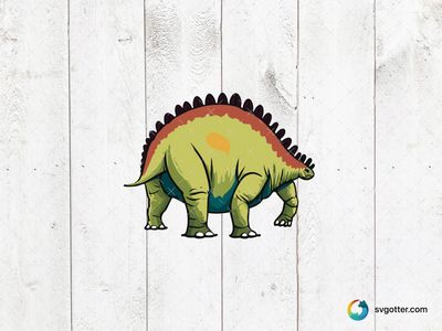 Stegosaurus Illustration, Best for children, best on t-shirt, best to be applied with sublimation