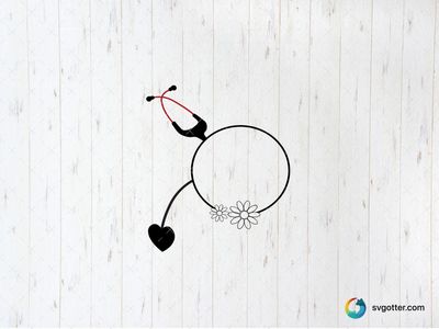 Stethoscope Heart Keychain Design, Best for healthcare professionals, best on keychain, best to be applied with engraving