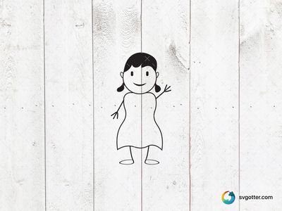 Stick Figure Girl, Best for family, best on sticker, best to be applied with decal application