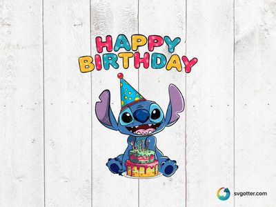 Stitch Birthday Celebration, Best for children, best on t-shirt, best to be applied with sublimation