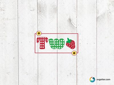 Strawberry Birthday Two, Best for child, best on t-shirt, best to be applied with heat transfer vinyl