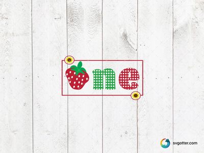 Strawberry First Birthday Design, Best for baby, best on baby onesies, best to be applied with heat transfer vinyl