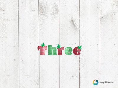 Strawberry Themed Third Birthday, Best for child, best on t-shirt, best to be applied with heat transfer vinyl