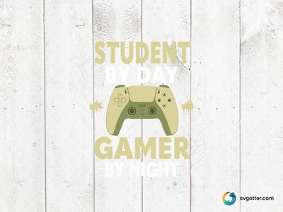 Student Gamer Design, Best for students and gamers, best on t-shirts and hoodies, best to be applied with screen printing or heat transfer vinyl