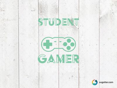 Student Gamer Design, Best for students and gamers, best on t-shirts and hoodies, best to be applied with screen printing or heat transfer vinyl