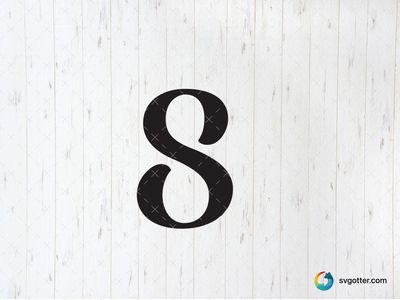 Stylish Letter S, Best for designers, best on wall art, best to be applied with print and cut
