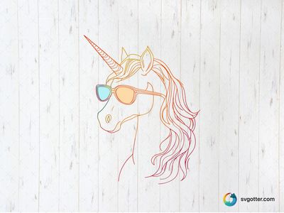 Stylish Unicorn with Sunglasses, Best for unicorn lovers, best on t-shirt, best to be applied with sublimation