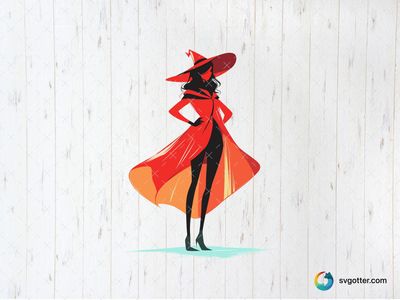 Stylish Witch Silhouette, Best for halloween enthusiasts, best on t-shirt, best to be applied with sublimation