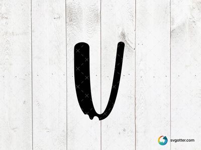 Stylized Letter U, Best for designers, best on wall art, best to be applied with print and cut