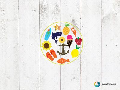 Summer Vibes Collage, Best for summer enthusiasts, best on t-shirt, best to be applied with sublimation